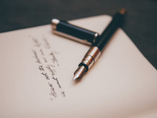 Calligraphy writing and pen